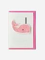 Petra Boase Petra Boase Wenskaart Whale Patch Pink