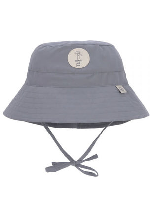 Lässig Lässig Sun Protection Bucket Hat Fish  Grey