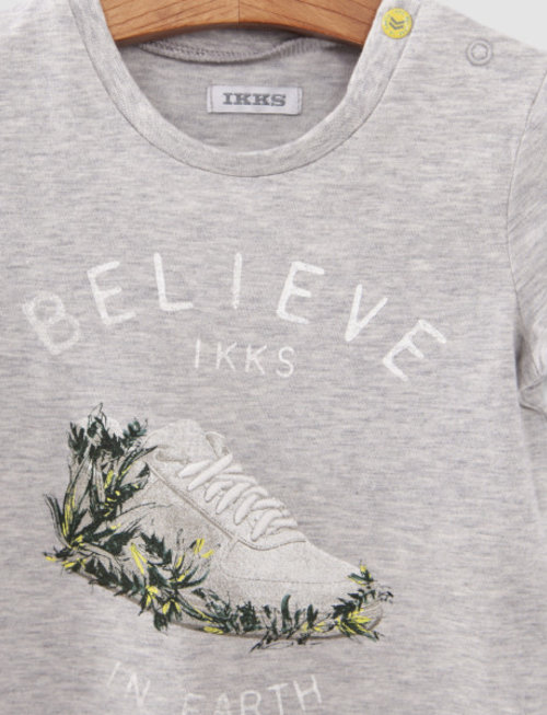 IKKS IKKS T-shirt 'Dark Flower' Blanc