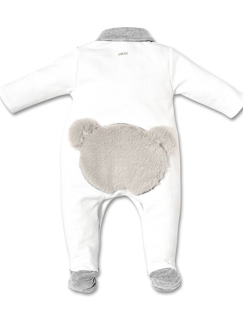 First First Combi Teddy Fur Bear White/Grey