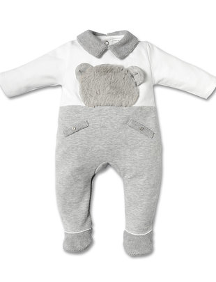 First First Combi Fur Teddy front White/Grey