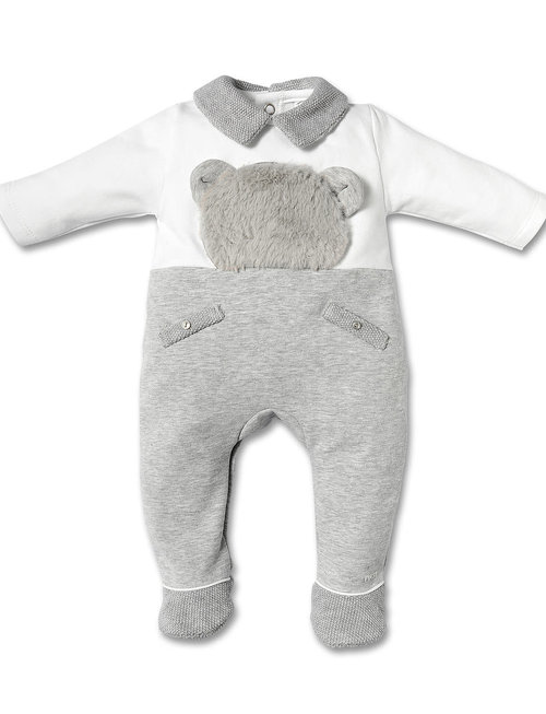 First Combi Fur Teddy front White/Grey - Jill & Jack