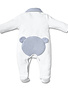 First First Combi Bjorn Jersey Teddybear White/Blue