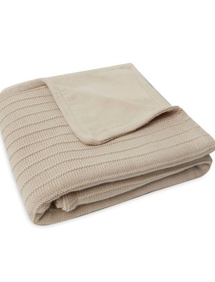 Jollein Jollein Deken Wieg Velvet Pure Knit Nougat 75x100 cm