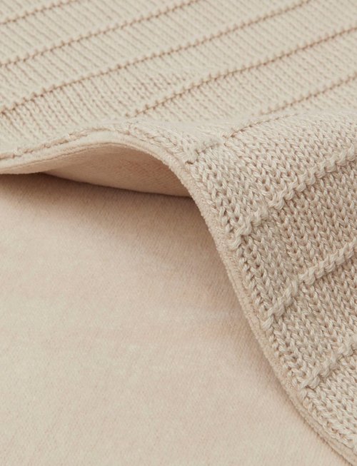 Jollein Jollein Deken Wieg Velvet Pure Knit Nougat 75x100 cm