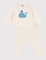 Petit Bateau Petit Bateau Setje Van Tricot Wit Marshmallow