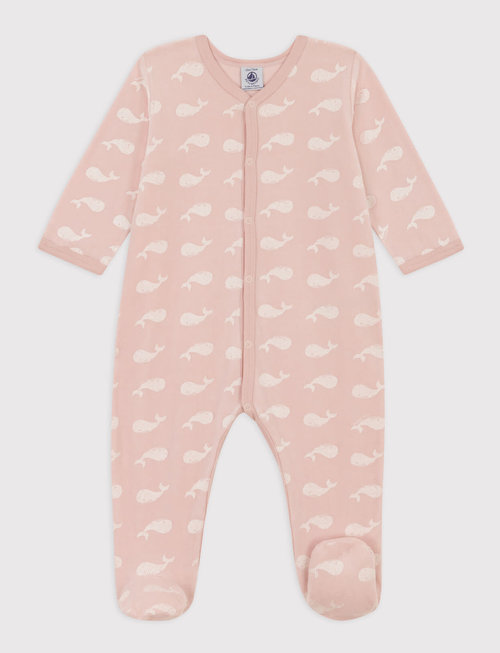 Petit Bateau Petit Bateau Pyjama Met Walvis Rose Saline