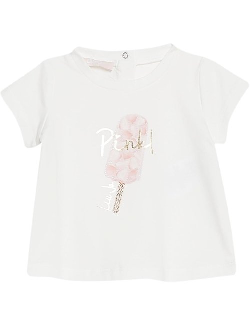 Liu Jo Liu Jo T-shirt 'Pink' White