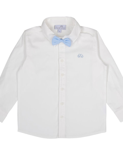 Natini Natini Shirt Pierrot Bow Offwhite-Blue