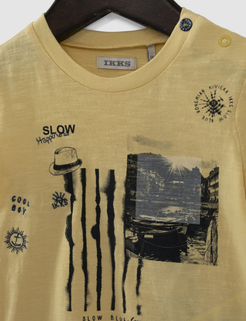 IKKS IKKS T-shirt 'Slow Blue' Jaune