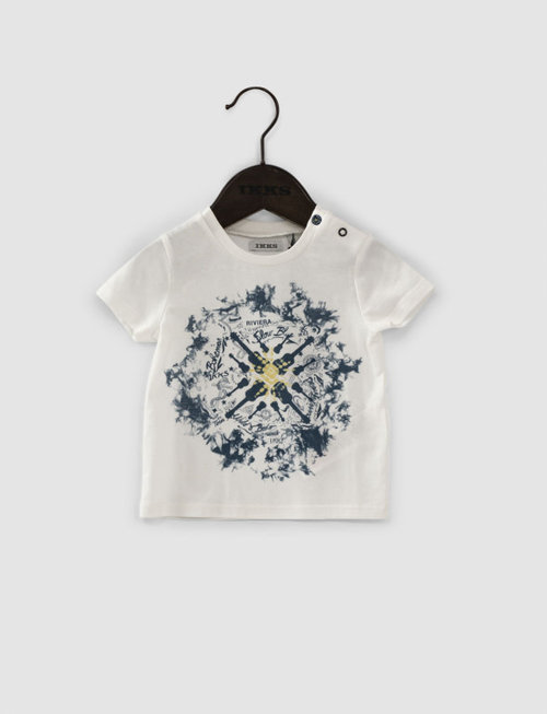 IKKS IKKS T-shirt 'Slow Blue' Blanc Cassé