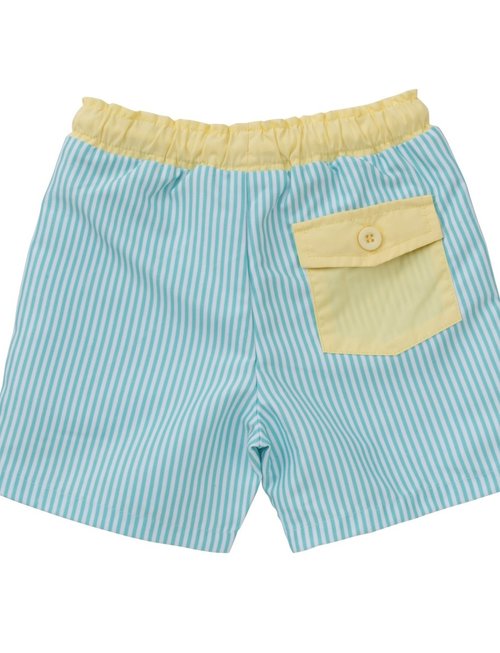 Natini Natini Swim Short Stripes Turquoise-Yellow