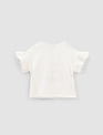 IKKS IKKS T-shirt ' Slow BLue' Blanc Cassé