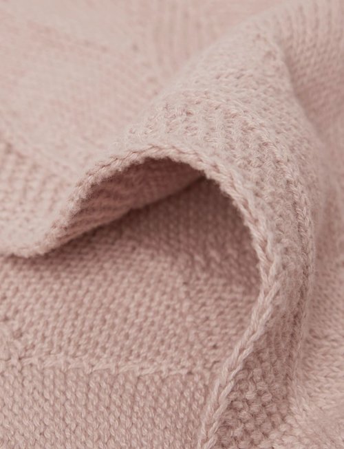 Jollein Jollein Deken Wieg Shell Knit Wild Rose Gots 75x100 cm