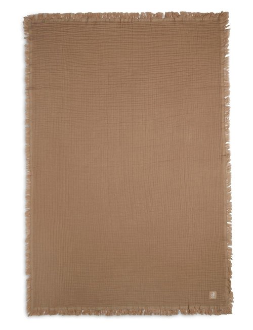 Jollein Jollein Deken Wieg Muslin Fringe Biscuit 75x100 cm