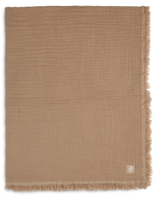 Jollein Jollein Deken Wieg Muslin Fringe Biscuit 75x100 cm