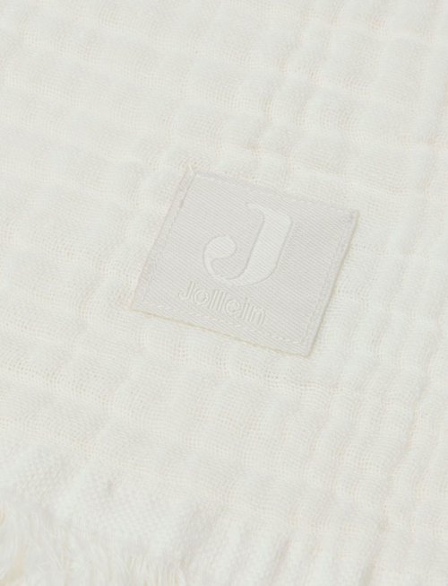 Jollein Jollein Deken Wieg Muslin Fringe Ivory 75x100 cm