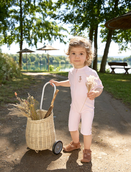 Lässig Lässig Short Sleeve Sunsuit Seahorse Light Pink