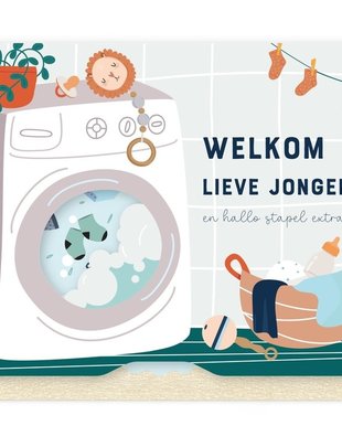 Enfant Terrible Enfant Terrible Wenskaart 'Welkom Lieve Jongen'