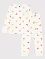 Petit Bateau Petit Bateau Fluwelen Pyjama Hartjesprint