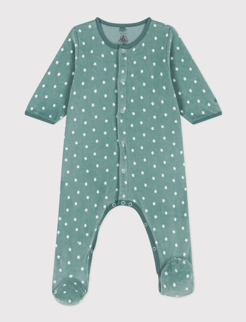 Petit Bateau Petit Bateau Fluwelen Pyjama Sterrenprint