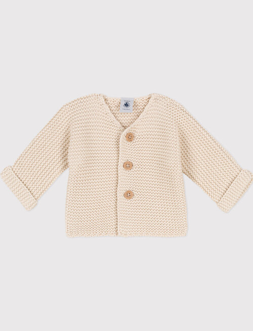 Petit Bateau Petit Bateau Gebreide Cardigan Beige Avalanche