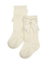 Natini Natini Kniekousen Bow Satin Offwhite