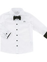 Natini Natini Shirt Pierrot Bow Square White-Green