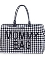 Childhome Childhome Mommy Bag Verzorgingstas - Pied De Poule - Zwart