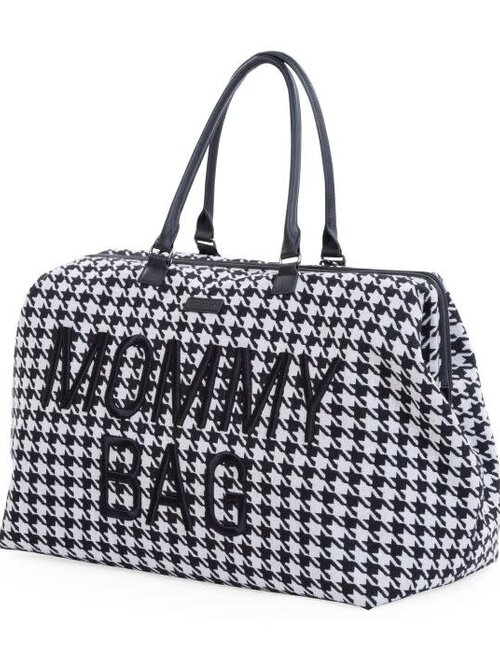 Childhome Childhome Mommy Bag Verzorgingstas - Pied De Poule - Zwart