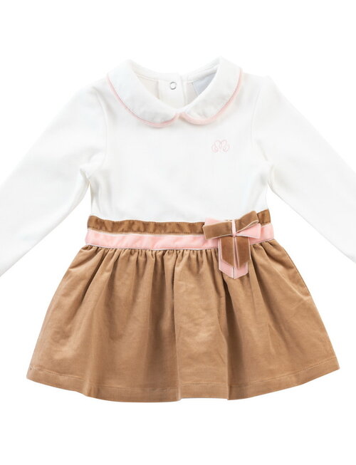 Natini Natini Dress Double Bow Offwhite-Beige