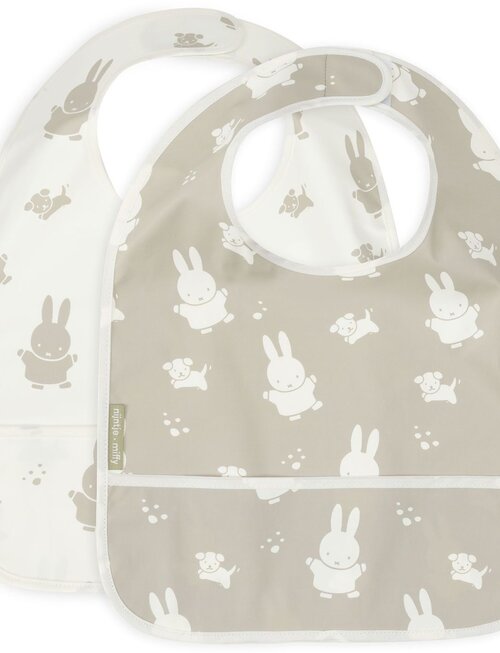 Jollein Jollein Slab Waterproof Miffy & Snuffy Olive Green (2-Pack)