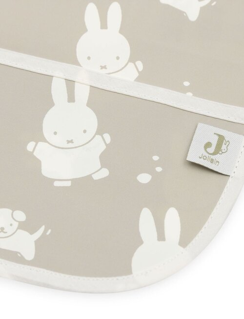 Jollein Jollein Slab Waterproof Met Mouw Miffy & Snuffy Olive Green