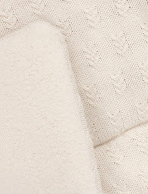 Jollein Jollein Boxkleed 75x95cm Grain Knit - Oatmeal