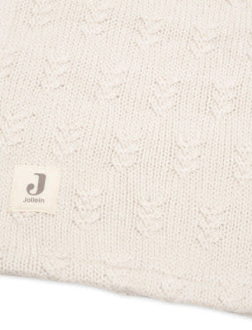 Jollein Jollein Deken Wieg 75x100cm Grain Knit - Oatmeal/Velours