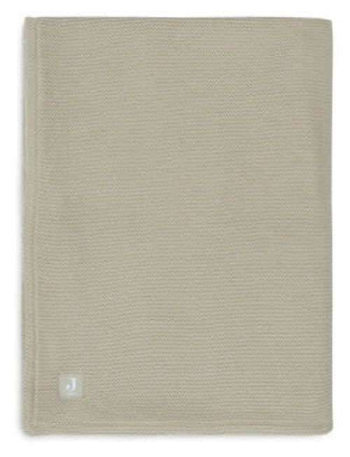 Jollein Jollein Deken Wieg 75x100cm Basic Knit - Olive Green/fleece