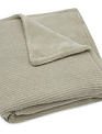 Jollein Jollein Deken Wieg 75x100cm Basic Knit - Olive Green/fleece