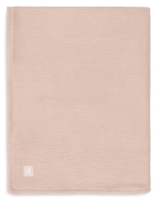 Jollein Jollein  Deken Wieg 75x100cm Basic Knit - Wild Rose/ fleece