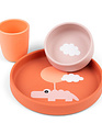 Done by Deer Done by Deer Dinnerset Silicone Happy Clouds Papaya
