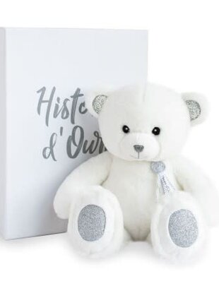 Histoire d'Ours Histoire d'Ours Teddybeer Wit/Glitter 40 cm