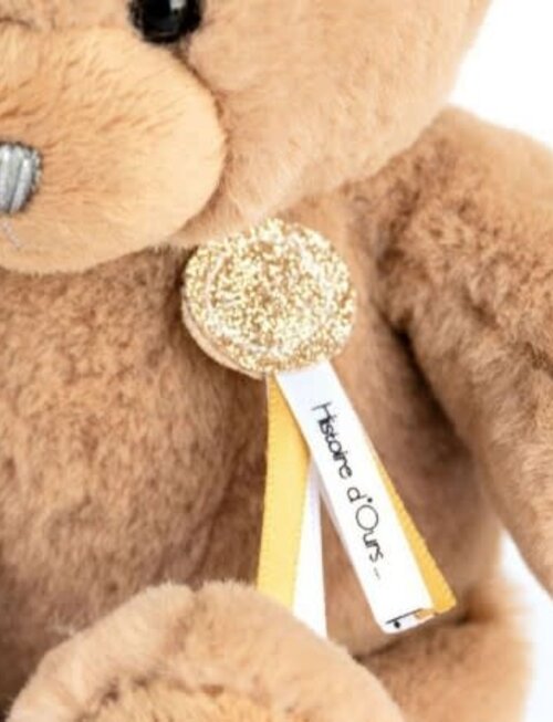 Histoire d'Ours Histoire d'Ours Teddybeer Bruin/Glitter  25 cm