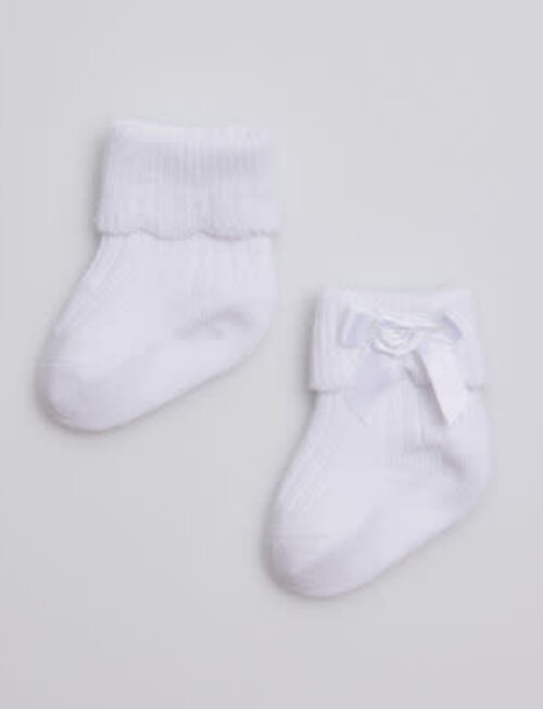 In Control In Control Kousen Newborn Rib/Bow White