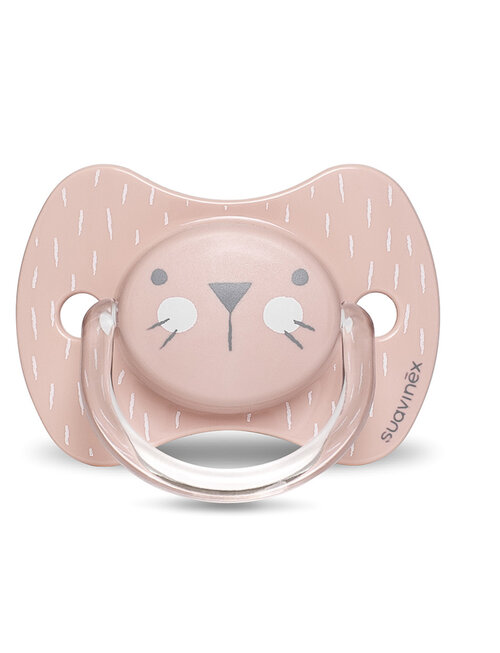 Suavinex Suavinex Fospspeen Hygge Phys. Silicone Speen 0-6m Pink Whiskers