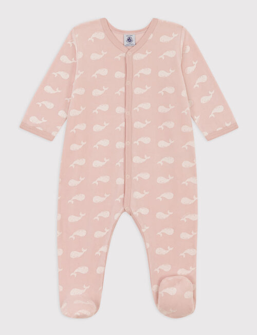 Petit Bateau Petit Bateau Pyjama Met Walvis Rose Saline