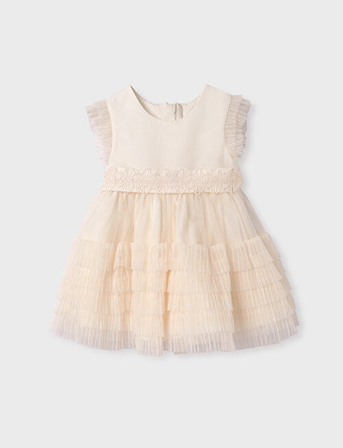 Abel & Lula Lula & Abel Jurk Ruffle Natural