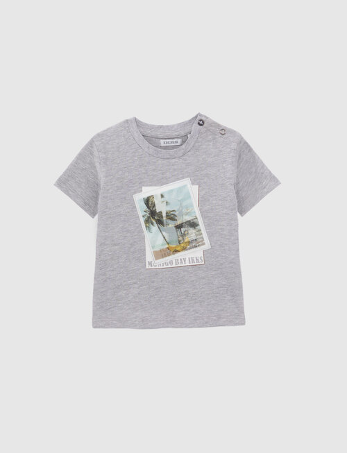 IKKS IKKS T-shirt 'Reggae Vibes' Gris Chiné