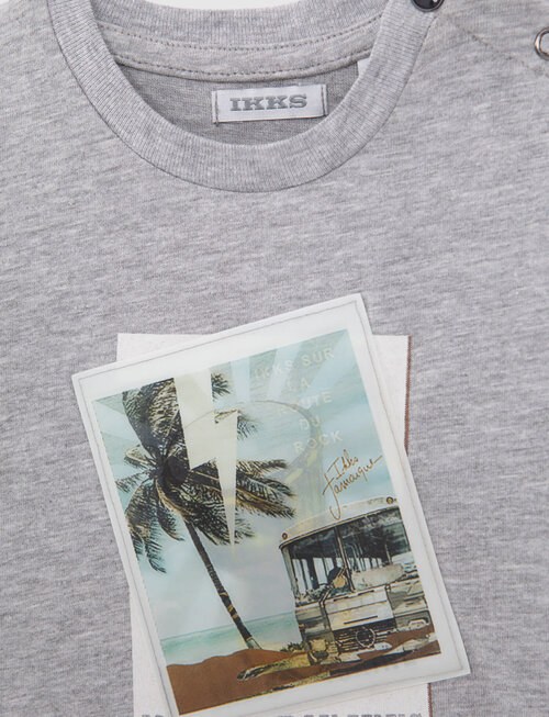 IKKS IKKS T-shirt 'Reggae Vibes' Gris Chiné