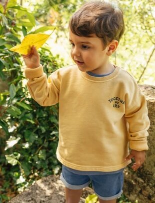 Laranjinha Laranjinha Sweater 'Together We Are Stronger' Yellow