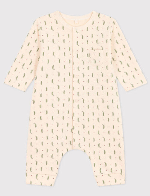 Petit Bateau Petit Bateau Kruippakje Van Fleece Avalance/Multico