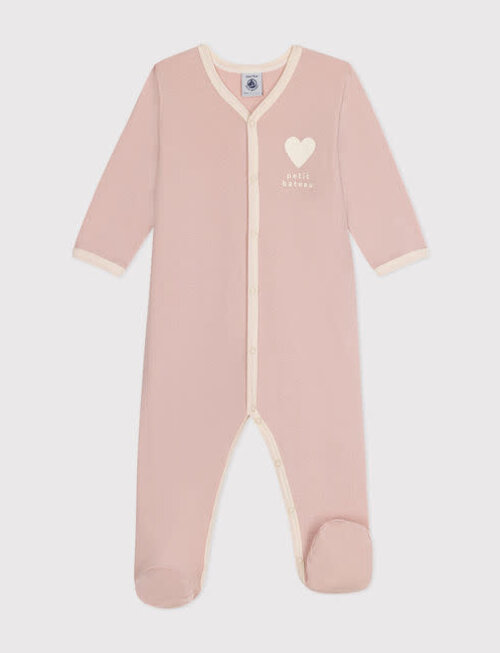 Petit Bateau Petit Bateau Pyjama Met Hart Roze